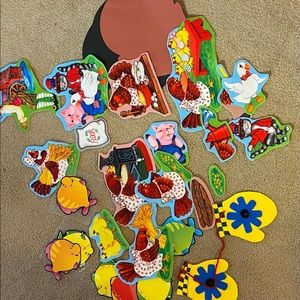 Lot of Pre-school felt board accessories.